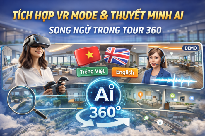 Tích hợp VR Mode & Thuyết minh AI song ngữ trong Tour 360